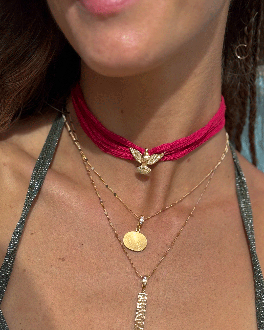 COLLAR SEDA ALADA  · personalizable