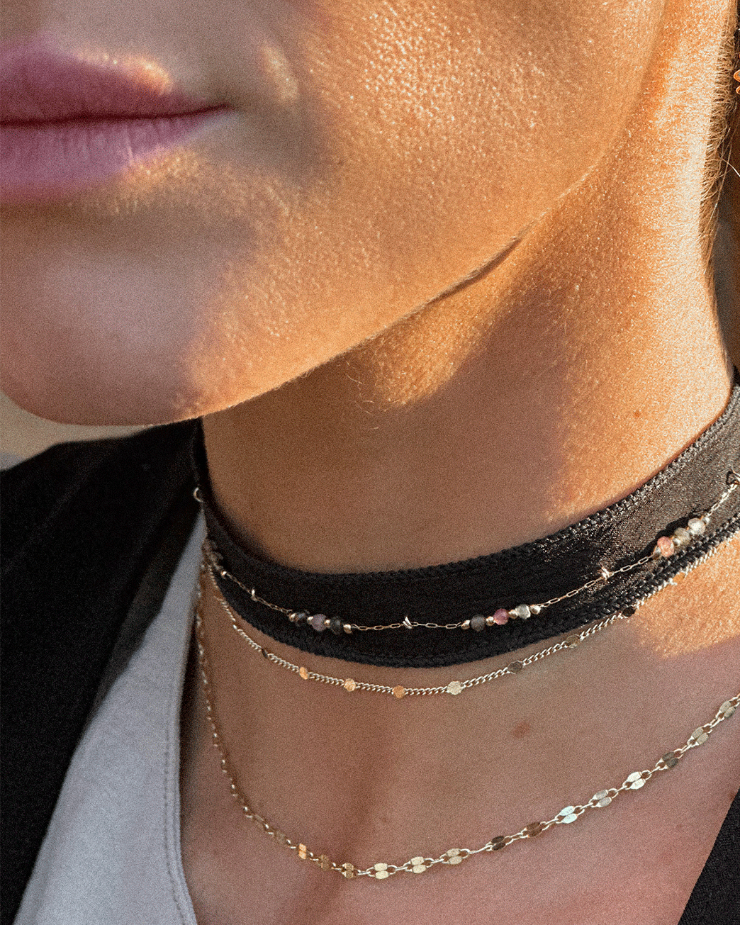 CHOKER BOHEME SILK NEGRO