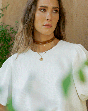 CHOKER BOHEME SILK TOFFEE