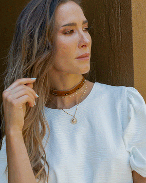 CHOKER BOHEME SILK TOFFEE