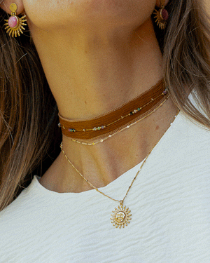 CHOKER BOHEME SILK TOFFEE
