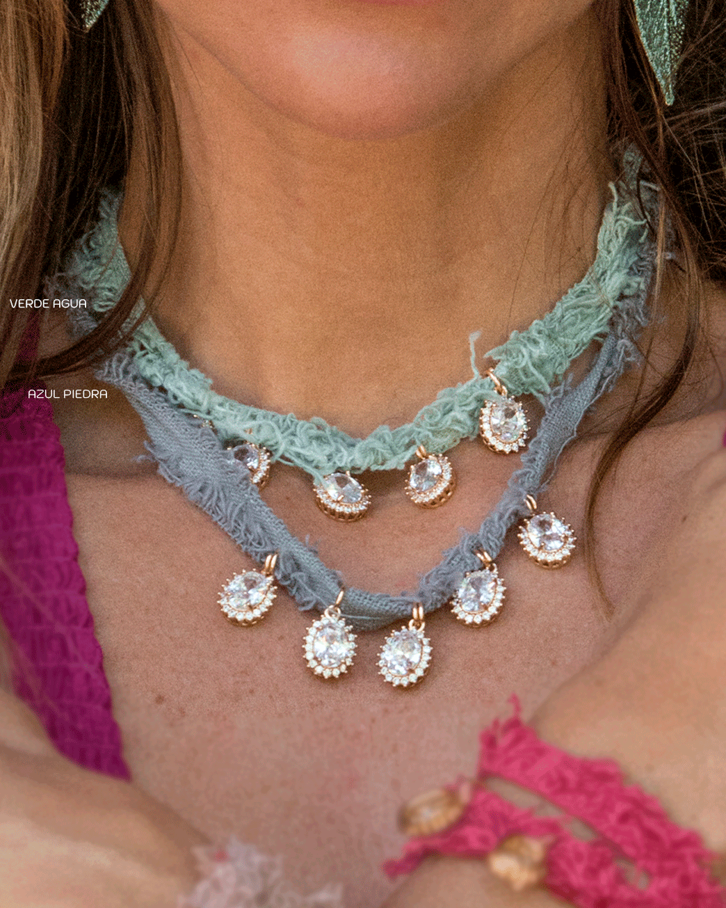 COLLAR MAJESTIC AZUL PIEDRA