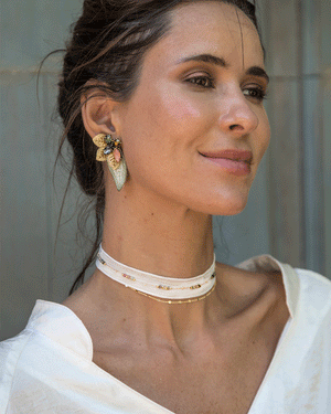 CHOKER BOHEME SILK BLANCO