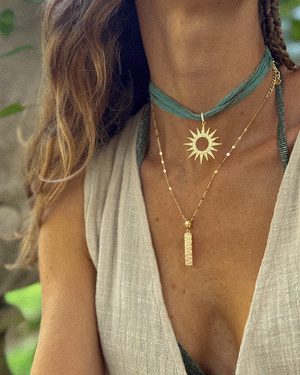 COLLAR SEDA SOL  · personalizable