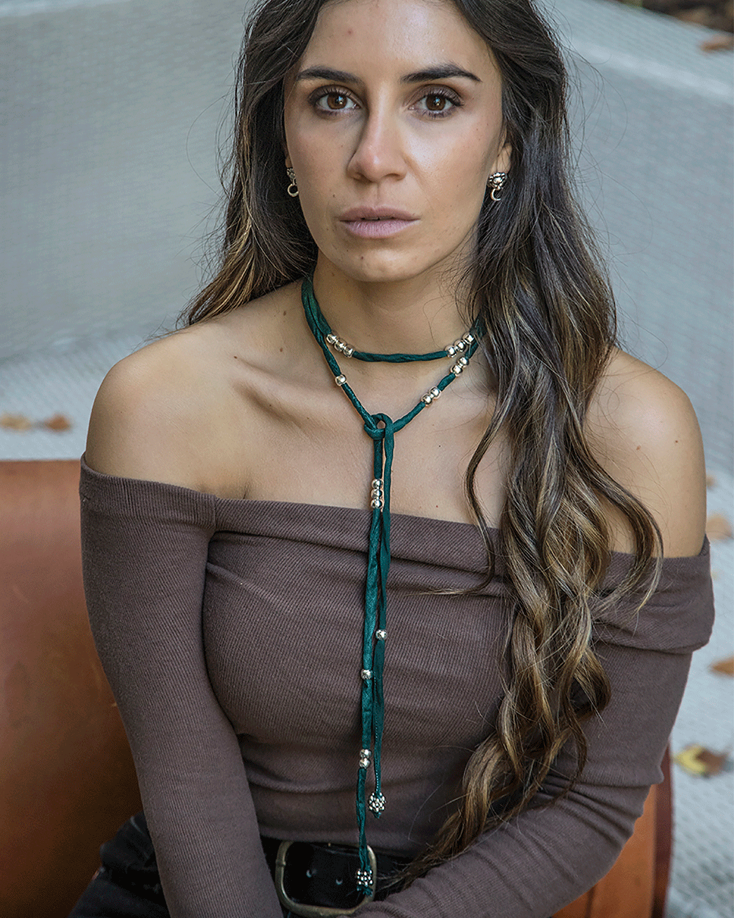 COLLAR ZÍNGARA SILK VERDE OSCURO